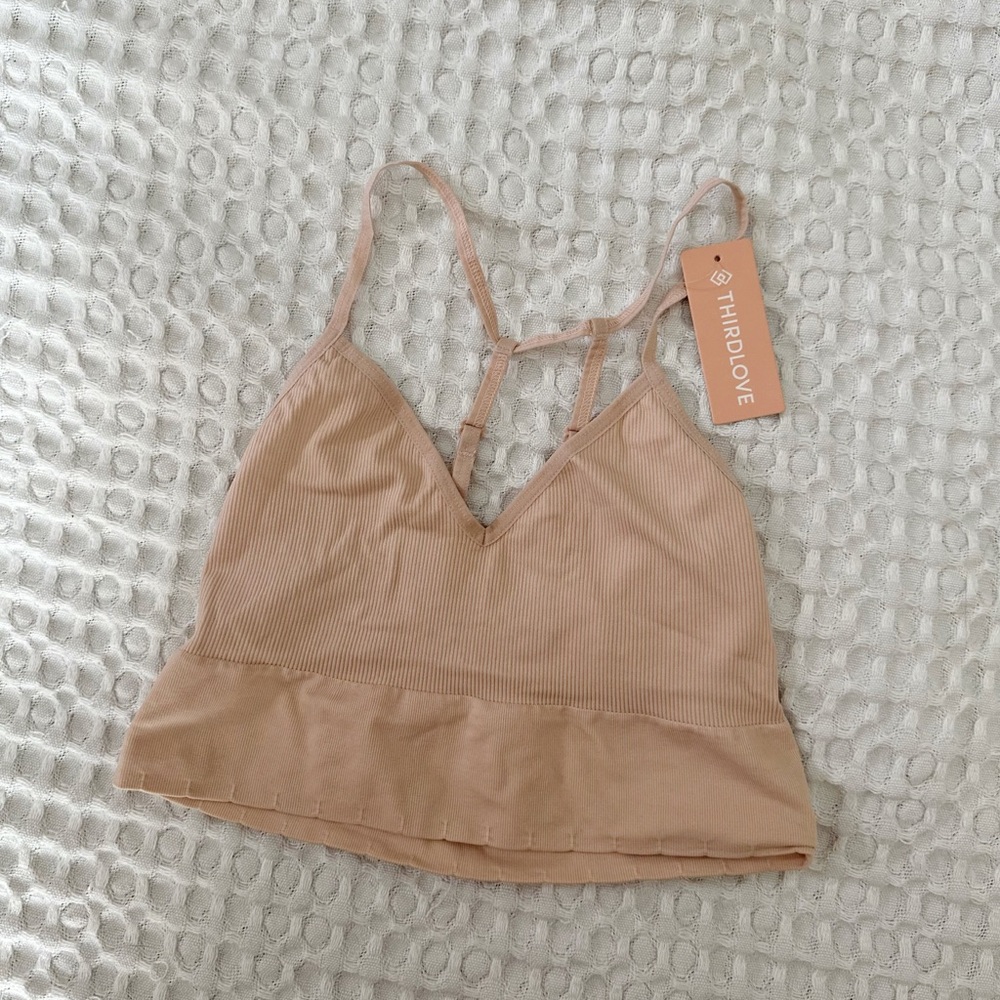 NWT ThirdLove x Kit Undergarments pink/peach ribbed size medium